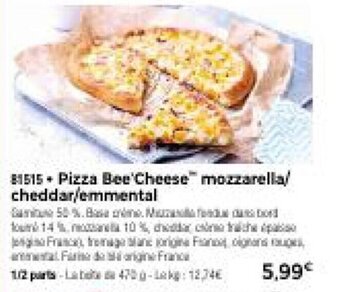 Thiriet Pizza Bee Cheese" mozzarella/ cheddar/emmental offre
