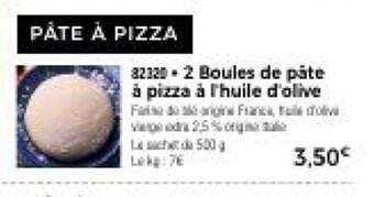 Thiriet 2 Boules de pate a pizza a l'huile d'olive offre