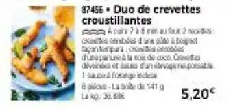 Thiriet Duo de crevettes croustillantes offre