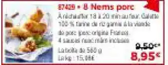 Thiriet 8 Nems porc offre