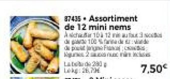 Thiriet Assortiment de 12 mini nems offre