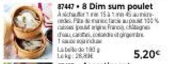 Thiriet 8 Dim sum poulet offre