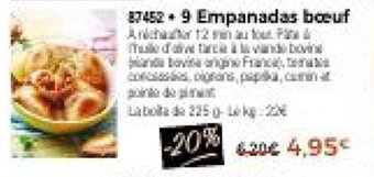 Thiriet 9 Empanadas boeuf offre