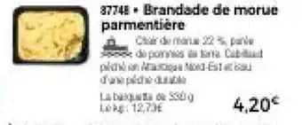 Thiriet Brandade de morue parmentière offre