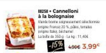 Thiriet Cannelloni à la bolognaise offre