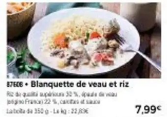 Thiriet Blanquette de veau et riz offre