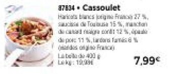 Thiriet Cassoulet offre