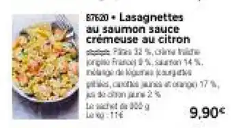 Thiriet Lasagnettes au saumon sauce crémeuse au citron offre
