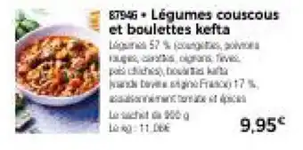 Thiriet Légumes couscous et boulettes kefta offre