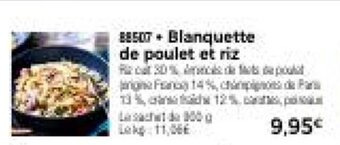 Thiriet Blanquette de poulet et riz offre