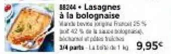 Thiriet Lasagnes a la bolognaise offre
