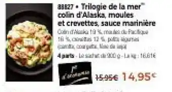 Thiriet Trilogie de la mer colin d'Alaska, moules offre