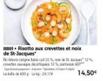 Thiriet Risotto aux crevettes et noix de St-Jacques* offre
