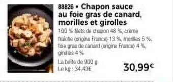Thiriet Chapon sauce au foie gras de canard, morilles et girolles offre