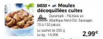 Thiriet Moules décoquillées cuites offre