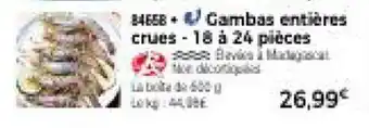 Thiriet Gambas entières crues - 18 a 24 pieces offre