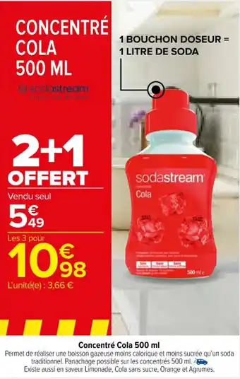 Carrefour Concentré Cola 500 ml offre