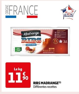 Auchan RIBS MADRANGE(¹) Différentes recettes offre