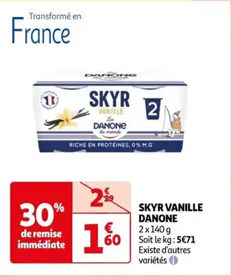 Auchan SKYR VANILLE DANONE offre