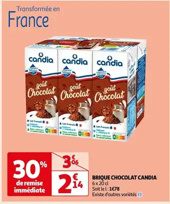 Auchan BRIQUE CHOCOLAT CANDIA 6 x 20 cl offre