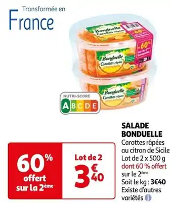 Auchan SALADE BONDUELLE offre