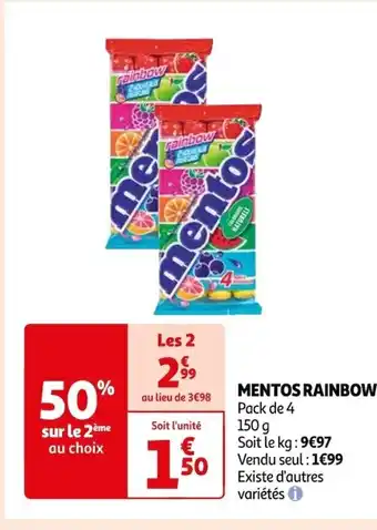 Auchan MENTOS RAINBOW offre