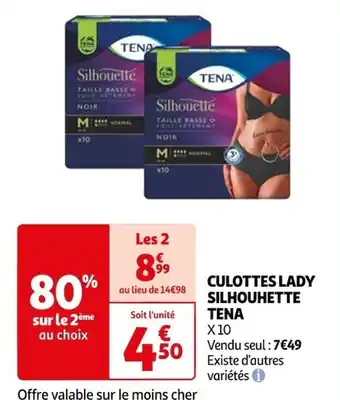 Auchan CULOTTES LADY SILHOUHETTE TENA offre