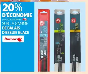 Auchan SUR LA GAMME DE BALAIS D'ESSUIE GLACE offre