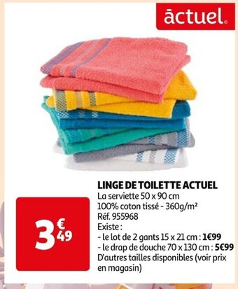 Auchan LINGE DE TOILETTE ACTUEL offre