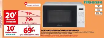 Auchan MICRO-ONDES MONOFONCTION HISENSE H2OMOWS3 offre