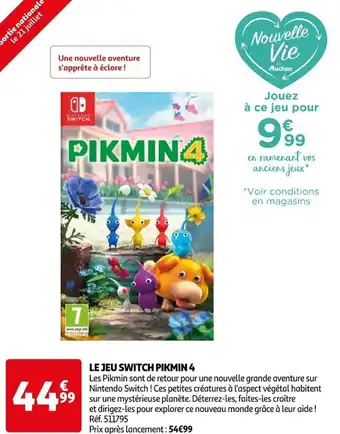 Auchan LE JEU SWITCH PIKMIN 4 offre