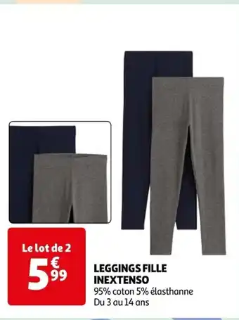 Auchan LEGGINGS FILLE INEXTENSO offre