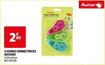 3 SOURIS CORRECTRICES AUCHAN