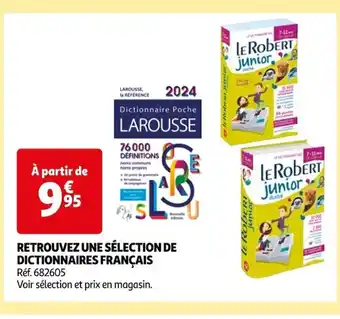 Auchan RETROUVEZ UNE SÉLECTION DE DICTIONNAIRES FRANÇAIS offre