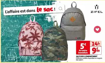 Auchan Sac à dos 1 compartiment offre