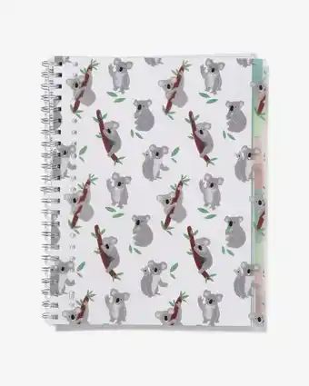 Cahier à spirale 10-en-1 ligné koala a4