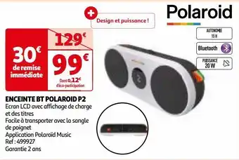 Auchan Enceinte bt polaroid p2 offre