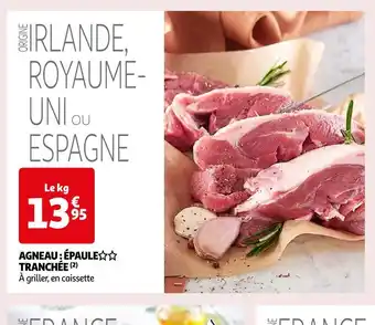 Auchan Supermarché Agneau : épaule tranchée offre