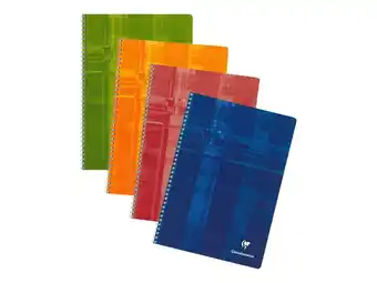 Bureau Vallée Clairefontaine cahier carte a4 seyes 100p spiral 90g clairef offre