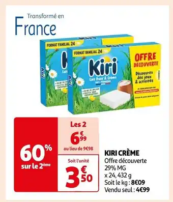 Auchan Kiri kiri crème offre