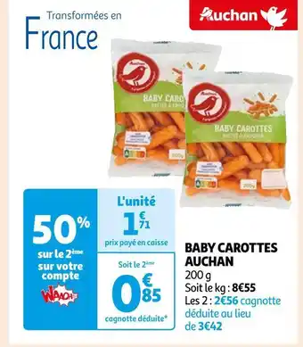 Auchan Auchan baby carottes offre