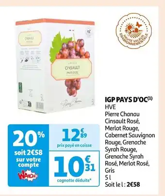 Auchan Supermarché Pierre chanau igp pays d'oc offre