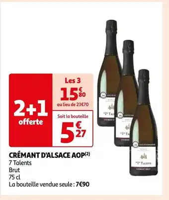 Auchan 7 talents crémant d'alsace aop offre