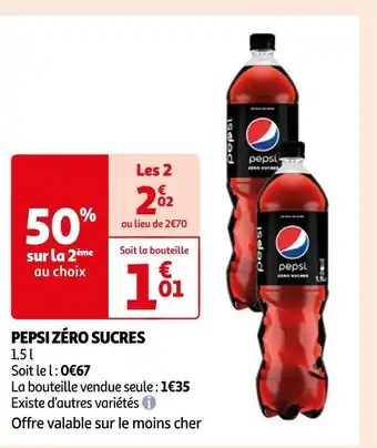 Auchan Supermarché Pepsi pepsi zéro sucres offre
