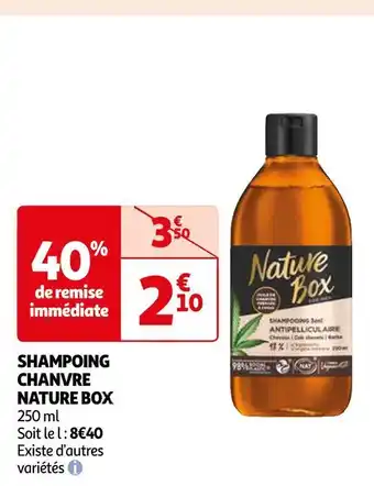 Auchan Nature box shampooing chanvre offre