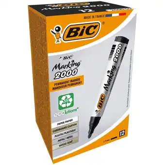 Bureau Vallée Bic 12 marq perm marking 2000 noir pte ogive offre