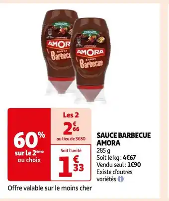 Auchan Amora sauce barbecue offre