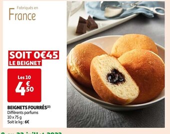 Auchan Supermarché Beignets fourrés offre