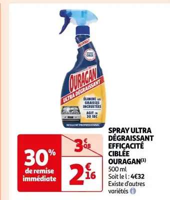 Auchan Supermarché Ouragan spray ultra dégraissant efficacité ciblée (1) offre