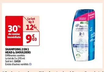 Auchan Supermarché Head & shoulders shampoing 2 en 1 offre